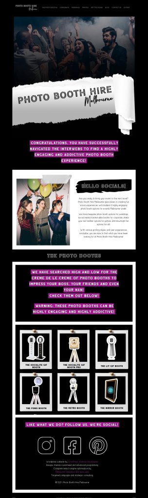 Web developer who makes Photobooth websites